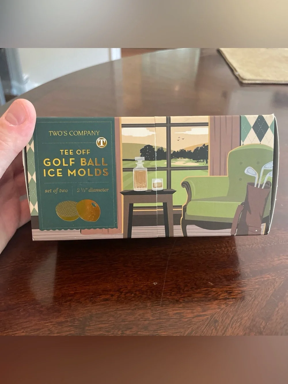 Two’s Company Silicone Golf ball Ice Molds Set Of 2